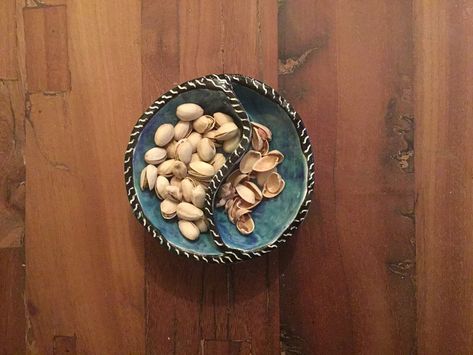 Pottery Catch All Dish, Pistachio Bowl Pottery, Pottery Pasta Bowls Handmade, Pistachio Bowl, Ceramic Pistachio Bowl, Fruit Bowl Ceramic Handmade, Clay Bowl Folksy, Pottery Classes, Ceramics Projects