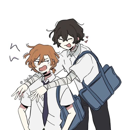 Dazai And Chuuya, Chuuya Bsd, Final Fantasy Funny, Double Black, Silly Dogs, Dazai Osamu, Bongou Stray Dogs, Stray Dogs Anime, Stray Dogs