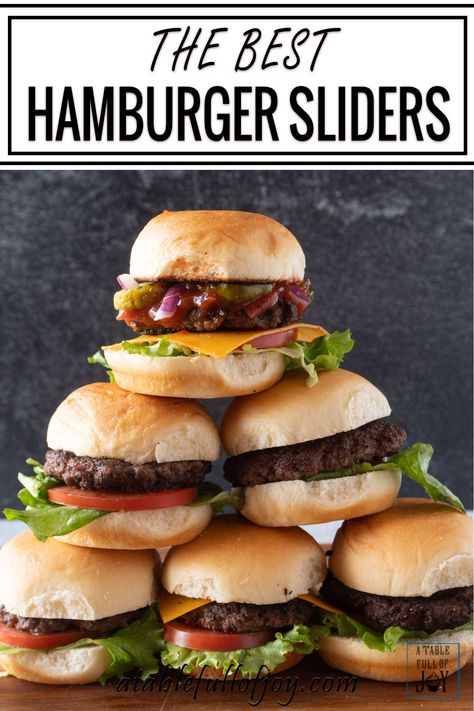 Sliders Recipes Hamburger, Stovetop Burgers, Homemade Sliders, Sliders Easy, Hamburger Sliders, How To Cook Hamburgers, How To Make Hamburgers, Mini Sliders, Cheeseburger Sliders