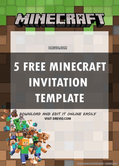 Free Minecraft Invitations Printables, Minecraft Birthday Invitations Printable, Minecraft Bday Invitations, Minecraft Party Invitations Free, Minecraft Party Invitations Templates, Diy Minecraft Invitations, Minecraft Party Invite, Minecraft Invites Birthday Invitations, Minecraft Invitations Free Templates