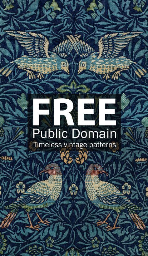 Free Vintage Printables, William Morris Designs, Free Printable Art, Motif Vintage, Free Poster, Furniture Designs, Arts And Crafts Movement, Download Images, Vintage Printables