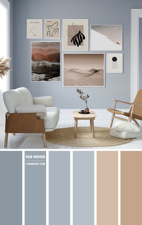 Blue and Taupe Living Room Colour Scheme Taupe Living Room, Room Color Combination, Living Room Wall Color, Room Wall Colors, House Color Palettes, Living Room Decor Colors, Living Room Color Schemes, Room Color Schemes, Blue Living Room