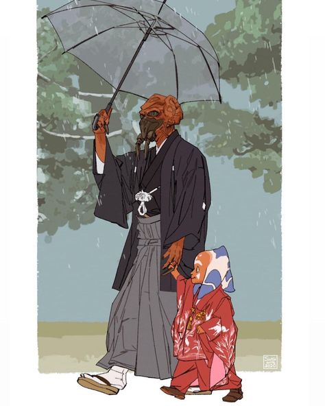 Star Wars Memes on Instagram: “A nice stroll in the rain (Artist: Scuttlebuttin on tumblr) #ahsokatano #plokoon #starwars” Plo Koon, Clone Wars Art, Star Wars Ahsoka, Star Wars Drawings, Star Wars Comics, Star Wars Artwork, Star Wars Fan Art, Star Wars Images, Star Wars Fandom