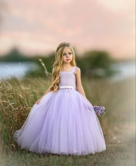 Lilac Flower Girl Dresses, White Princess Dress, Girls Tulle Dress, Princess Dress Kids, Pageant Gowns, Kids Dresses, Princess Wedding Dresses, Lilac Dress