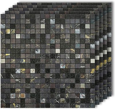 Peel and Stick Tile Back splash Kitchen Wall Decor Aluminum Surface Metal Mosaic Peel And Stick Tile Backsplash, Backsplash For Kitchen, Metal Mosaic, Mosaic Tile Stickers, Tile Stickers Kitchen, Stick Tile Backsplash, Peel Stick Backsplash, Metal Mosaic Tiles, Bathroom Fireplace