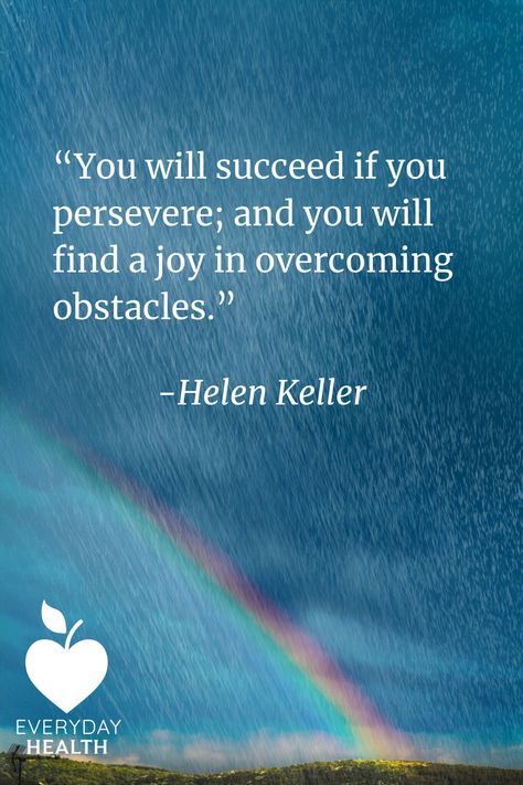 "You will succeed if you persevere; and you will find a joy in overcoming obstacles." -Helen Keller #inspirationalquotes #quotes #quoteoftheday #inspiring Overcomer Quotes, Overcome Quotes, Overcoming Obstacles Quotes, Obstacle Quotes, Overcoming Quotes, Quotes From Successful People, Helen Keller Quotes, Challenge Quotes, Overcoming Obstacles