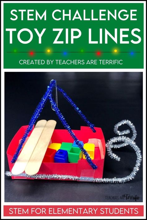 Here’s a perfect STEM challenge to try during the busy Christmas holiday season. This will be exciting for your students and you will love the easy prep of this STEM Quick Challenge. Students will be designing a sleigh that will carry toys down a zip line- without dumping any of them out! Rube Goldberg Projects, Stem For Elementary, Stem Challenges Elementary, Winter Stem Challenges, Christmas Stem Challenge, Holiday Stem, Teacher Crafts, Stem Students, Steam Challenges