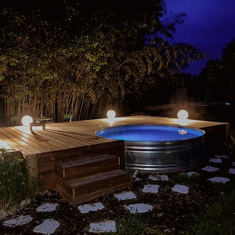 Cozy winter evenings, here we come! Nothing beats a warm soak on a chilly night, especially when it’s in a gorgeous stock tank pool with a stunning deck to match. This setup is giving us all the vibes! 🌙✨ Ready to light up the night and make the most of the season. A stock tank never looked so good! . . . . . . #WinterNights #CozyVibes #StockTankPool #DeckGoals #OutdoorLiving #ChillAndRelax #tankkd #stocktankpool #hottank #hottubs #pooldeck #diyhottub #hastingsstocktanks Large Stock Tank, Diy Hot Tub, Stock Tank Pool, Stock Tank, Pool Deck, Hot Tub, Country House, Light Up, Outdoor Living