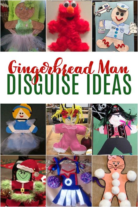 Use one of these unique gingerbread man disguise ideas to get crafty and hide from Santa this holiday season. Gingerbread Man Disguise, Disguise A Gingerbread Man, Gingerbread Man Template, Gingerbread Man Crafts, Gingerbread Man Decorations, Gingerbread Man Activities, Turkey Disguise Project, Turkey Disguise, Gingerbread Diy