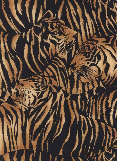 Tiger Print Wallpaper Aesthetic, Tigress Aesthetic, Tiger Aesthetic Art, Tiger Wall Art, Tiger Pattern, Shop Front Signage, Art Deco Wallpaper, Tiger Art, Magical Art