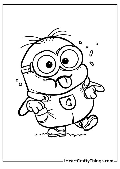 Wall E Coloring Pages, Minion Coloring Pages Free Printable, Minion Outline, Coloring Minions, Minion Doodle, Printable Minions, Disney Colouring, Minion Drawing, Minion Coloring Pages