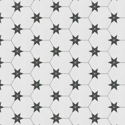 Hex Tile Backsplash, Mosaic Tile Bathroom Floor, Wet Bar Designs, Porcelain Hexagon Tile, Affinity Tile, Fireplace Facade, Hex Tile, Patterned Wall, Merola Tile