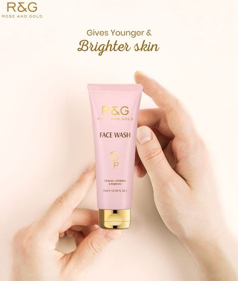 Creative Advertising Design, Gold Face, Packaging Ideas, Bright Skin, Creative Advertising, Face Skin, Radiant Skin, Facial Serum, Face Wash