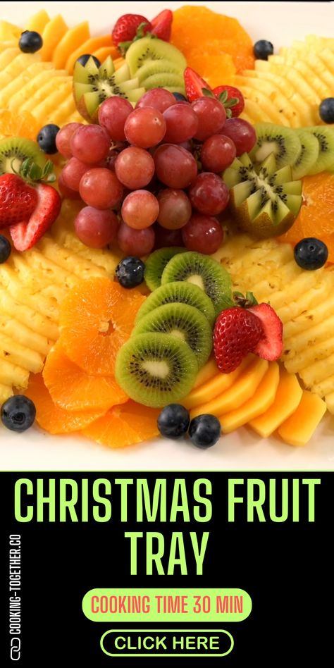 How to Make Christmas Fruit Tray Christmas Fruit Tray, Fruit Tray Ideas, Holiday Fruit, Seasonal Fruits, Party Spread, Fruit Crisp, Christmas Fruit, Xmas Trees, Different Fruits