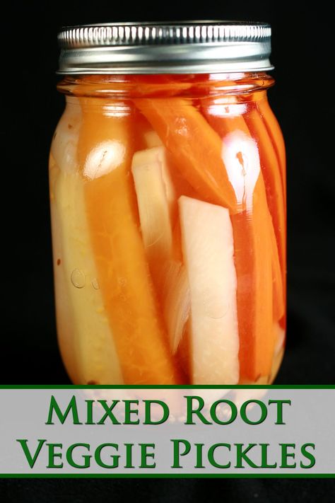 Carrot Parsnip, Pickled Fruit, Pickled Turnips, Family Breakfast Recipes, Vegetable Sticks, Canning Pickles, Home Canning Recipes, Pickled Carrots, Root Veggies