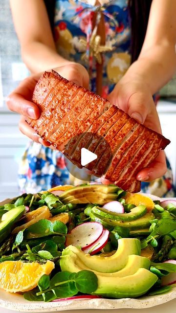 Water Cress Recipe, Tofu Salmon, Water Cress, White Miso Paste, Vegan Food Recipes, Miso Paste, Fruit List, Citrus Salad, Marinated Tofu