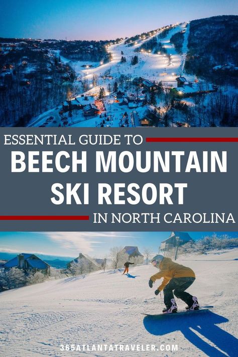 Located in the Blue Ridge Mountains, Beech Mountain Ski Resort is the perfect place for a family-friendly winter getaway! With affordable lift tickets, plenty of trails, and great shopping and restaurants in town, it's a great choice. Here's everything you need to know about one of the best ski areas in the south -- Beech Mountain Ski Resort in North Carolina! Beech Mountain Nc Winter, North Carolina Ski Resorts, Beech Mountain Nc, North Carolina Resorts, Top Family Vacations, Snow Vacation, Winter Family Vacations, Family Ski Vacation, Sledding Hill