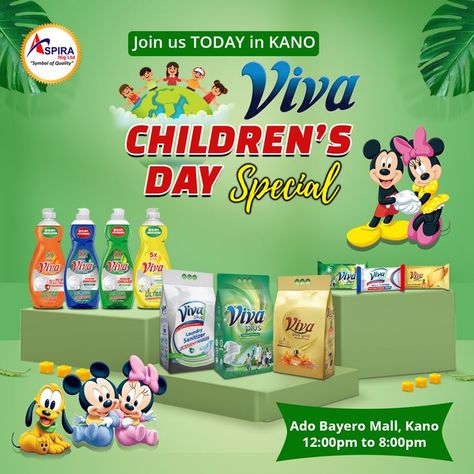 We can't wait to have you join us😍💃💃 Lot's of fun and giveaways for everyone🤗 #Viva #AspiraNigeria #happychildrensday #children #symbolofquality #may27 #childrensday #may #arewa #kano Happy Children's Day, Children's Day, Child Day, Frosted Flakes Cereal Box, Cereal Box, Join Us, For Everyone