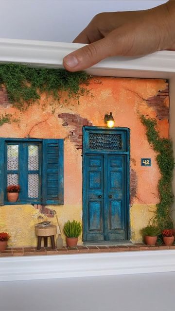 Mexican House, Antique Architecture, Art Door, 3d Painting, September 7, A Frame, Instagram A, Doors, Miniatures