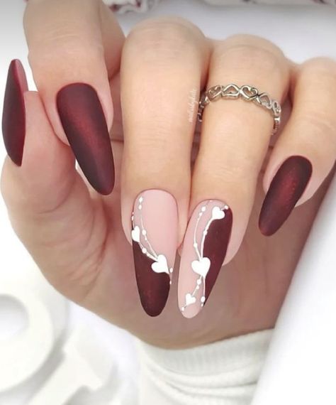 Bordo Red Nails, Bordo Nails, Burgundy Nail Designs, Burgundy Nails, Nail Swag, Nail Designs Spring, Classy Nails, Valentines Nails, Holiday Nails