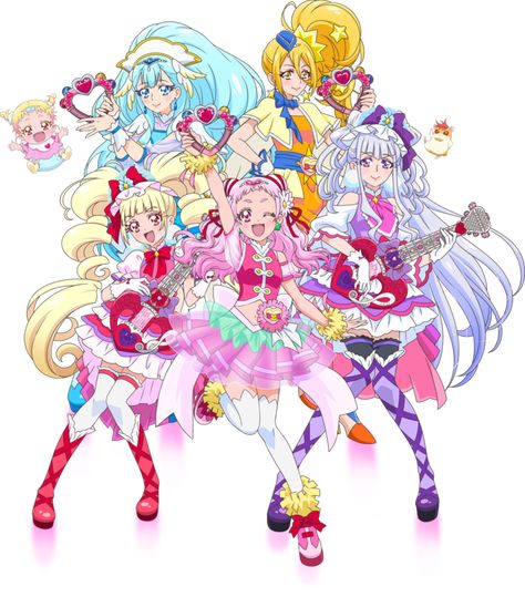 HUGtto Precure [PreCure Render] by FFPreCureSpain Hugtto Precure, Anime Group, Mahō Shōjo, Glitter Force, Anime Wall Art, Japanese Animation, Cute Coloring Pages, Powerpuff Girls, All Anime