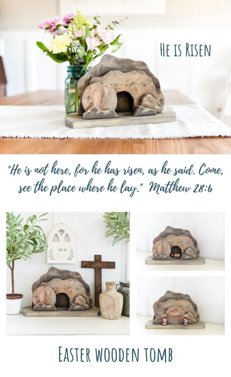 Easter House Decor, Easter House Decorations, Easter Tomb, Christian Easter Gifts, Easter House, Catholic Easter, Christ Centered Easter, Cake Easter, Easter Decor Ideas