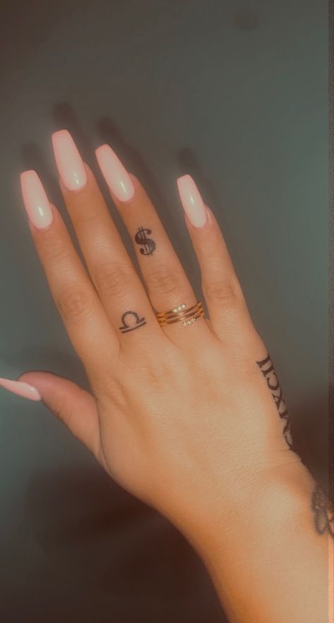 Libra Finger Tattoo Ideas, Finger Tattoos Libra Sign, Libra Finger Tattoos For Women, Libra Tattoo On Finger, Libra Tattoo Finger, Libra Tattoo Hand, Libra Wrist Tattoo, Libra Hand Tattoos For Women, Tattoos For Libras