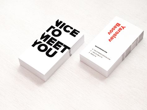 Business Card. Basov Design by Yaroslav Basov Creative Agency Business Card, 세련된 명함, Yoga Bar, Agency Business Cards, Business Card Design Minimal, Elegant Business Cards Design, Fashion Business Cards, Buisness Cards, Graphic Design Marketing