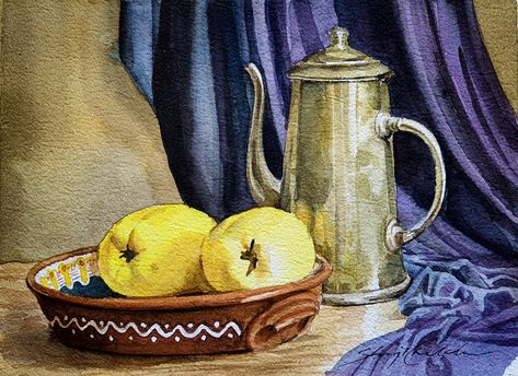 In this video, I have portrayed the still life of a steel jug and a basket of fruits using watercolor. I have used Lemon yellow, Prussian blue, and Scarlet Lake for the painting. The paint mixing tutorial and step-by-step use of watercolor are shown. Hope you guys watch and learn the basics of watercolor painting. TAKE YOUR BRUSH AND START PAINTING! Basket Of Fruits, Watercolor Still Life, Paint Mixing, Waterfall Art, Still Life Drawing, Watercolor Brushes, Watercolor Sketch, Fruit Basket, Life Drawing