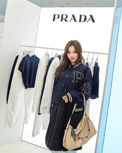 @twicetagram #SANA  Unveiling Prada FW24 pop-up at The Hyundai Seoul. A blend of dialogue and conversation awaits📞🤍 #Prada #PradaFW24 Sana Prada, Twice Songs, Sana Minatozaki, Tzuyu Twice, Myoui Mina, Twice Sana, Chaeyoung Twice, Minatozaki Sana, Nayeon Twice