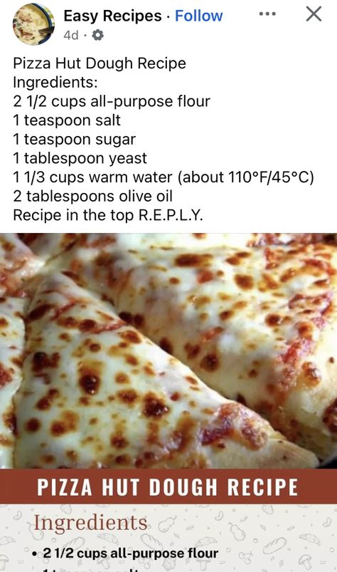 Pizza Hut Dough Recipe Copycat, Pizza Hut Hut Favorite Crust Seasoning, Pizza Hut Deep Dish Pizza Dough Recipe, Pizza Hut Personal Pan Pizza Recipe, Pizza Hut Dough, Pizza Dough Recipe Pizza Hut, Pizza Hut Pan Pizza, Pizza Dough Recipe Easy, Homemade Cookbook