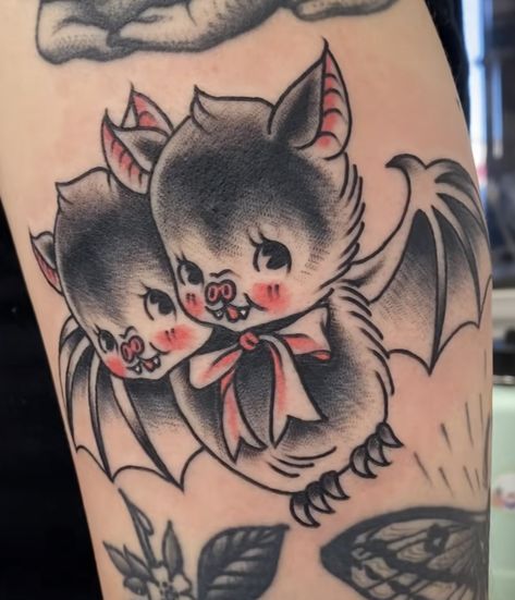 Delicate Traditional Tattoo, Kewpie Tattoo, Tattoos Colorful, Tattoos Watercolor, Abstract Tattoos, Petit Tattoo, Maori Tattoos, Yakuza Tattoo, Goth Tattoo