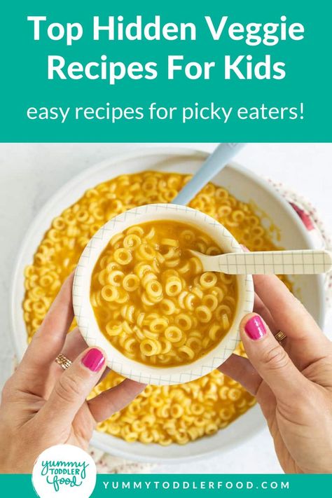 Noodle Soup. With Text Reading: The Best Hidden Veggie Recipes For Kids. Hide Veggies In Food, Veggie Recipes For Kids, Veggie Recipes For Toddlers, Hidden Veggie Recipes, Food For Toddlers, Healthy Recipes For Kids, Healthy Meals And Snacks, Picky Eater Lunch, Healthy Toddler Breakfast