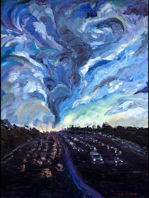 Raging storm Oil on canvas 122cmx92cm I've created this painting, it's was inspired by the way during drove to home in a big storm coming... Please give me a feedback. Much appreciated Storm Decoration, Acyrlic Painting, Gauche Painting, Storm Painting, Ocean Storm, Celtic Moon, Storm Art, Sea Storm, Mountain Landscape Painting