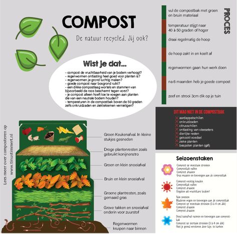 Lees het blog om alles te leren over compost maken in een compostbak. Compost Infographic, Eatable Garden, Ecological Garden, Winter Vegetables Gardening, Garden Compost, Lets Stay Home, Composting, Home Flowers, Veggie Garden