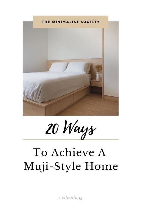 Let's take a look at 20 design executions by The Minimalist Society of this simple design adage of Muji inspired homes. Muji Studio Apartment, Japanese Minimalist Home Decor, Muji Home Japanese Apartment, Muji Home Design, Minimal Muji Home, Muji Essentials, Muji Bedroom Design, Muji Home Living Rooms, Small House Minimalist