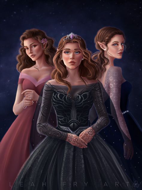 The Archeron Sisters Fanart, Acheron Sisters Fanart, Acotar Archeron Sisters, The Archeron Sisters, Acotar Sisters, Archeron Sisters Fanart, Acheron Sisters, Fantasy Sisters, Fanart Acotar