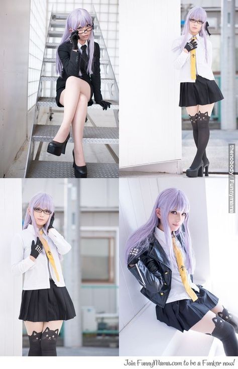 Kirigiri Cosplay, Kyouko Kirigiri, Kyoko Kirigiri, Danganronpa 1, Cyberpunk Girl, Dangan Ronpa, Trigger Happy Havoc, Trigger Happy, Danganronpa 3