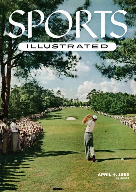 1955 Sports Illustrated Cover Sports Illustrated Covers, Golf Poster, Masters Tournament, Golf School, Golf Magazine, Golf Art, Golf Design, Vintage Golf, Travel Music