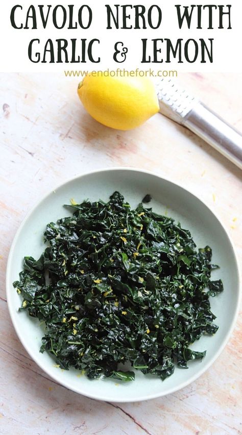 This tangy cavolo nero is ideal alongside grilled meats or a casserole, and is ready in just 20 minutes! #cavolonero #wintervegetablerecipe #sauteedvegetable #side #healthyrecipe Cavolo Nero Salad, Cavalo Nero Recipes, Cavolo Nero Recipe, Winter Vegetables Recipes, Dr Gundry, Gaps Recipes, Delicious Veggies, Scratch Recipes, Winter Cooking