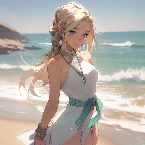 Blonde Haired Anime Female, Blonde Hair Anime, Blonde Hair Cartoon, Cute Blonde Hair, Blonde Anime, Beach Mom, Beautiful Blonde Hair, Belle Blonde, Blonde Hair Girl