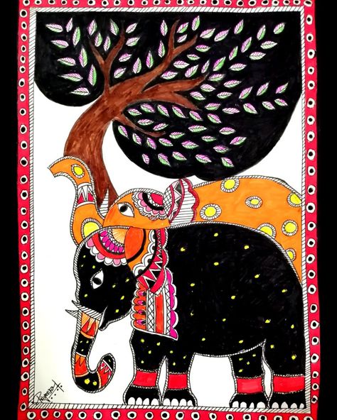 Madhubani Paintings Peacock, Posters Painting, Art Painting Diy, Mithila Art, Gond Painting, Cats Art Drawing, Modern Art Canvas Painting, Boho Art Drawings, Kalamkari Painting