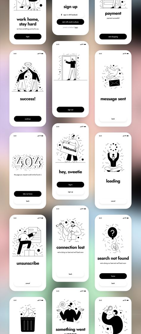 Cafe Website Design, Illustration Website, Empty State, Android App Design, Stylish Artwork, Ui Design Website, Mobile Ui Design, Abstract Geometric Art, App Design Inspiration