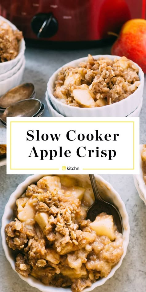 Crockpot Apple Crisp, Slow Cooker Apple Crisp, Apple Crisp Topping, Crockpot Apple, Crockpot Desserts, Slow Cooker Apple, Apple Crisp Easy, Slow Cooker Apples, Crock Pot Desserts