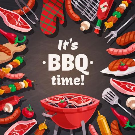 Bbq Pictures, Barbeque Invitations, Time Background, Menu Sushi, Menu Burger, Menu Pizza, Bbq Festival, Grill Logo, Vegetable Skewers