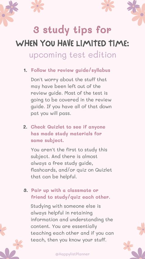 Study Tips For Each Subject, Tabe Test Study Guides, How To Ace A Test You Didnt Study For, Test Study Tips, How To Study For A Science Test, How To Cover Syllabus In Less Time, Quizlet Aesthetic, How To Make A Study Guide, Test Hacks