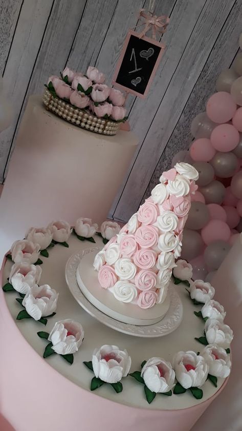 Mirror Cakes, Mirror Cake, Pink Birthday Party, Edible Arrangements, Cakes Wedding, Pink Birthday, Cup Cakes, Meringue, Cake Cookies