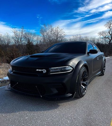 2020 Bat Cat 🦇🐈‍⬛ on Instagram: "Wide Load Wednesday 😈😍 Have An Amazing Day! 💪🙏🖤 🖤 DODGE 🖤 🖤 CHARGER 🖤 🖤 SRT 🖤 🖤 HELLCAT 🖤 Follow This Account For More Content Like This! 😈🙏~ @SrtBatCat Powered By A 6.2 Liter Supercharged V8 ♨️ Mods List~ Dark Matte Black Wrap By @Rayburns.Garage Cold Air Intake From @JLTperformance @Ohcmotors Red Carbon Led Steering Wheel @Luxuscarmats Floor Black W/ Red Stitching Srt Hellcat Light Up Badge From @xlume @CorsaPerformance Cat-Back Corsa Extremes Matte Black Srt Hellcat, Dodge Charger Srt Hellcat Interior, Matte Black Hellcat Charger, Dodge Charger Blacked Out, All Black Hellcat Charger, Dodge Charger Led Lights, Dodge Charger Srt Hellcat Black, Dodge Charger Srt Hellcat Widebody 2020, Red Eye Hellcat Charger