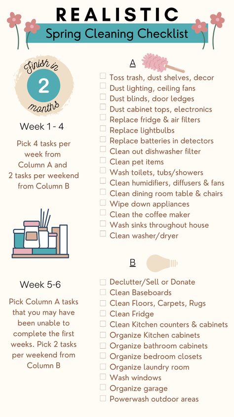 Ready to welcome the new season with a fresh start? 🌸🌿✨ Follow our ultimate spring cleaning checklist to declutter, organize and refresh every corner of your home! #springcleaning #cleaningchecklist #organizationtips How To Declutter Your Home, Cleaning Goals, Seasonal Cleaning Checklist, Pioneer Living, Suburban Homestead, Cleaning Lists, Household Cleaning Schedule, How To Clean Humidifier, Spring Cleaning Challenge