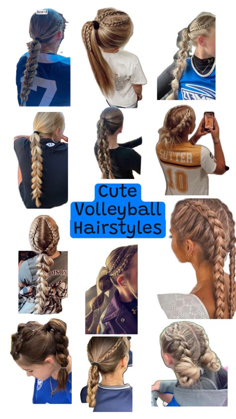 Volleyball Hairstyles For Medium Hair, Volleyball Game Day Hair, Practice Hairstyles, Volleyball Game Day, Cute Volleyball Hairstyles, Volleyball Hair, Volleyball Practice, Volleyball Game, Volleyball Games